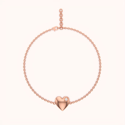 Silver Love Charm Bracelet - KYMEE