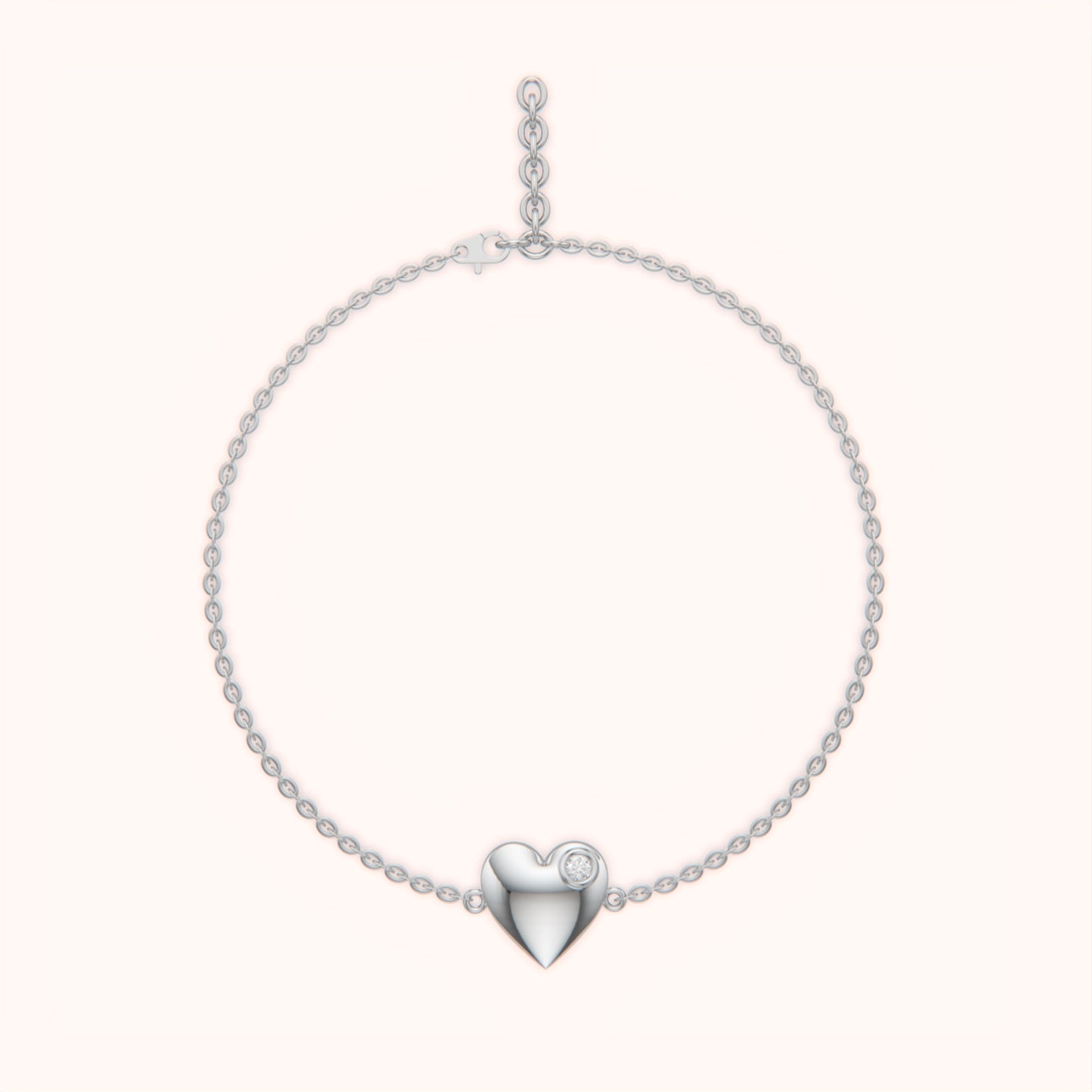 Silver Love Charm Bracelet - KYMEE
