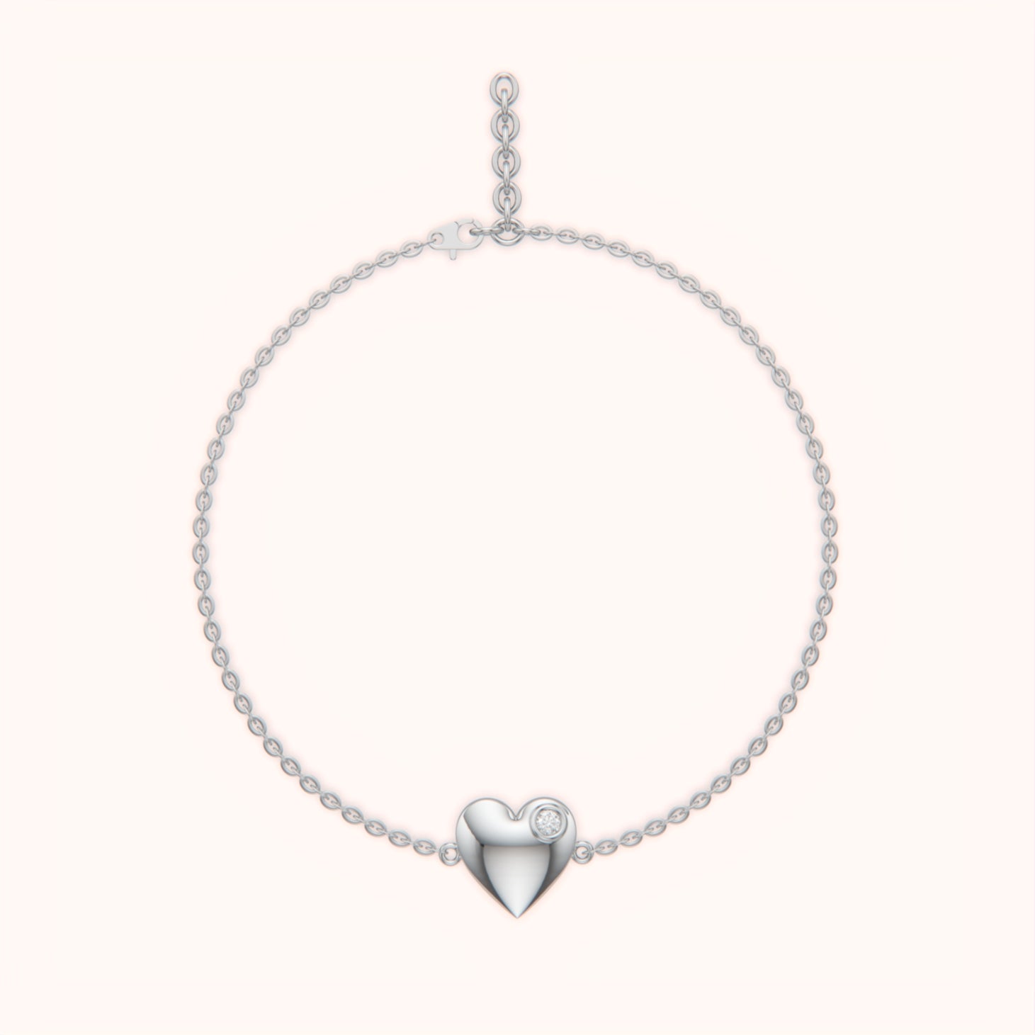 Silver Love Charm Bracelet - KYMEE