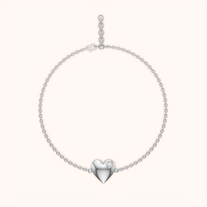 Silver Love Charm Bracelet - KYMEE