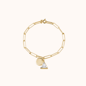 Geometric Charm Paper Clip Chain Bracelet - KYMEE