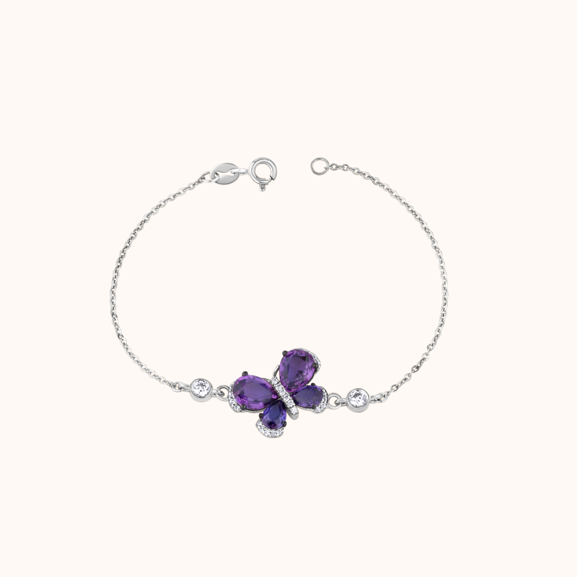 Butterfly Silver Charm Bracelet