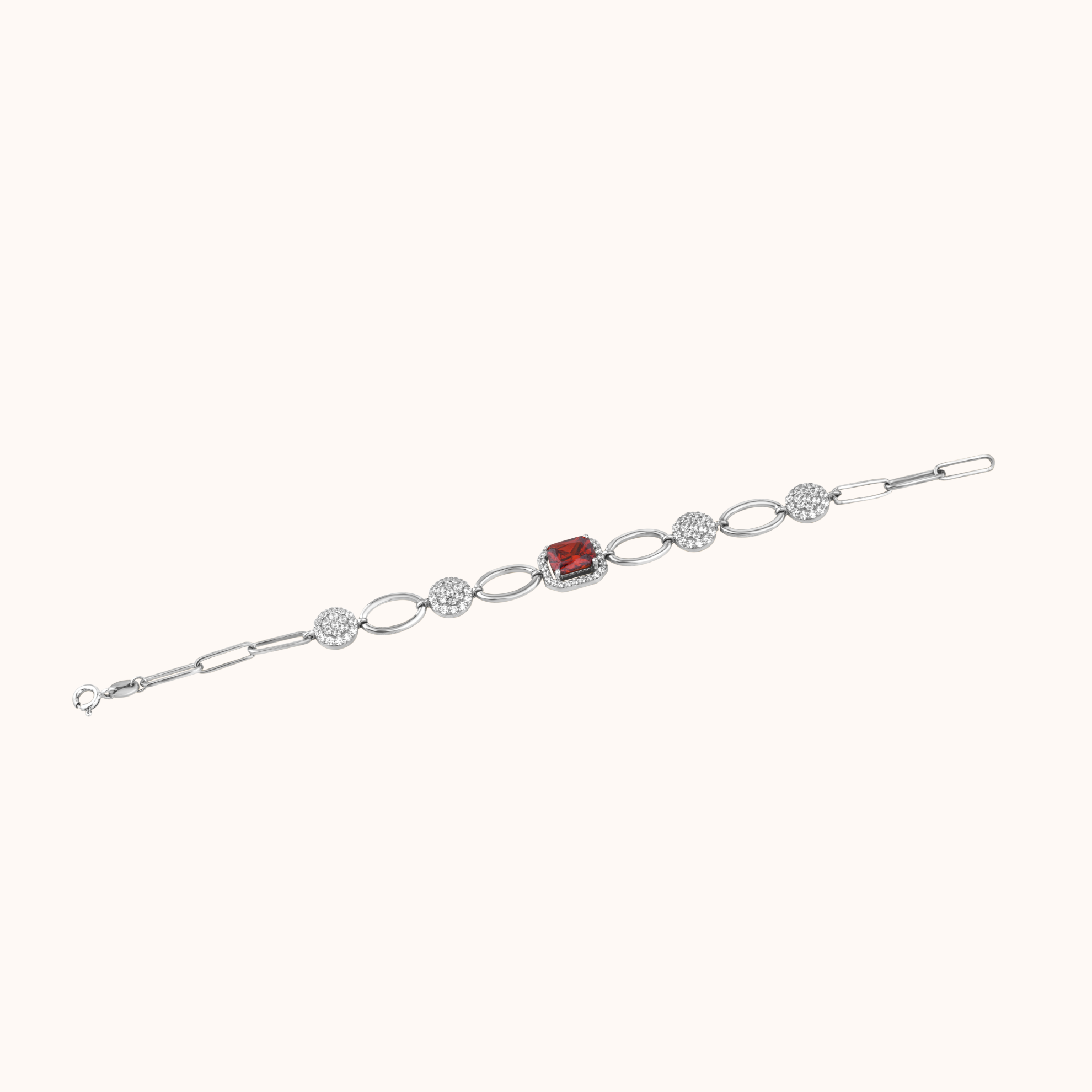 Exquisite Diamond Silver Bracelet