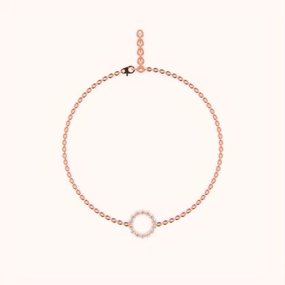 Circle Design Diamond Bracelet