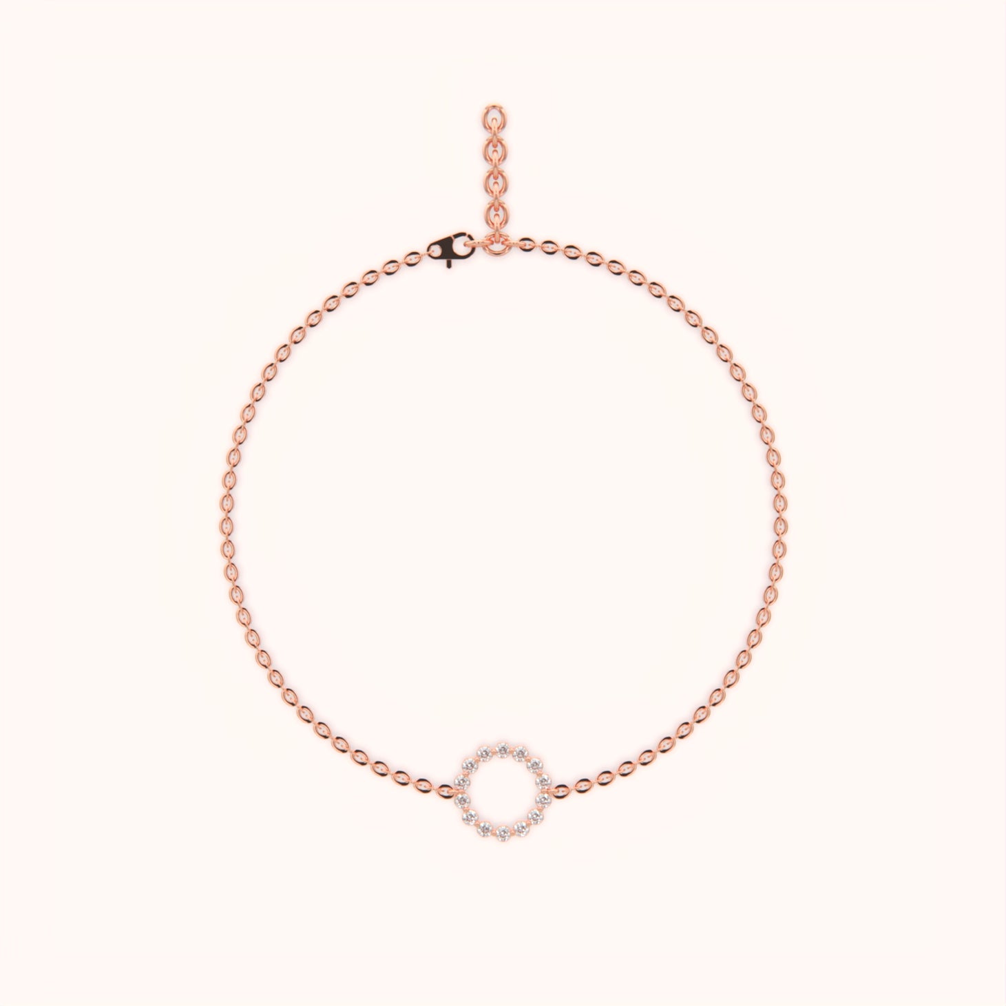 Circle Design Diamond Bracelet