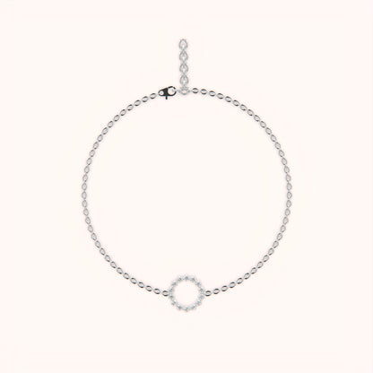 Circle Design Diamond Bracelet