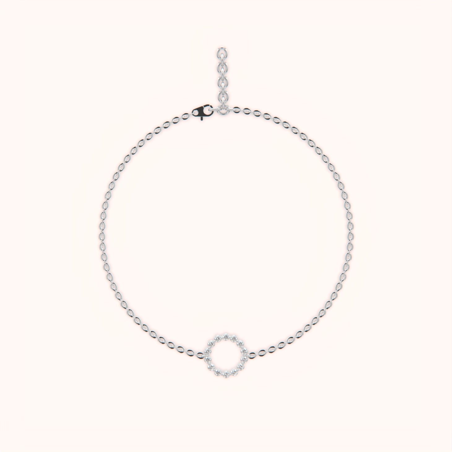 Circle Design Diamond Bracelet