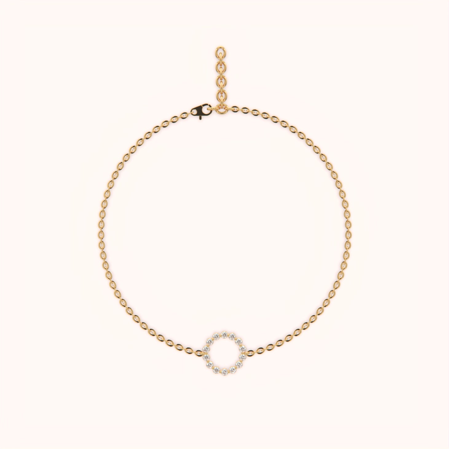 Circle Design Diamond Bracelet