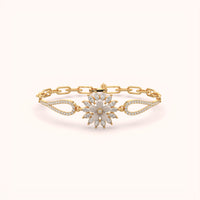 Flower Design Trendy Bracelet - KYMEE
