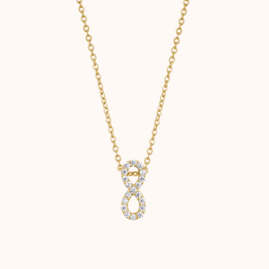 Diamond-Set Infinity Necklace - KYMEE