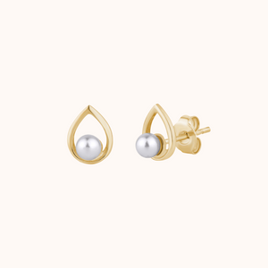 Pear-Shaped Mother of Pearl Stud - KYMEE