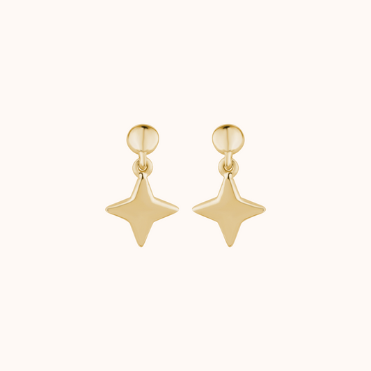 Glistening Star-Shaped Earrings