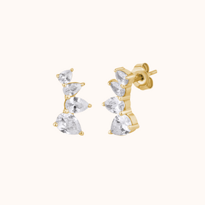 Pear-Shaped Diamond Stud - KYMEE