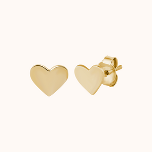 Heart-Shaped Silver Stud Earring - KYMEE