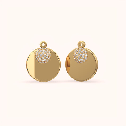 Dome and Disc Jacket Earring