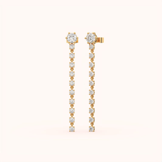 Diamond Linear Earring