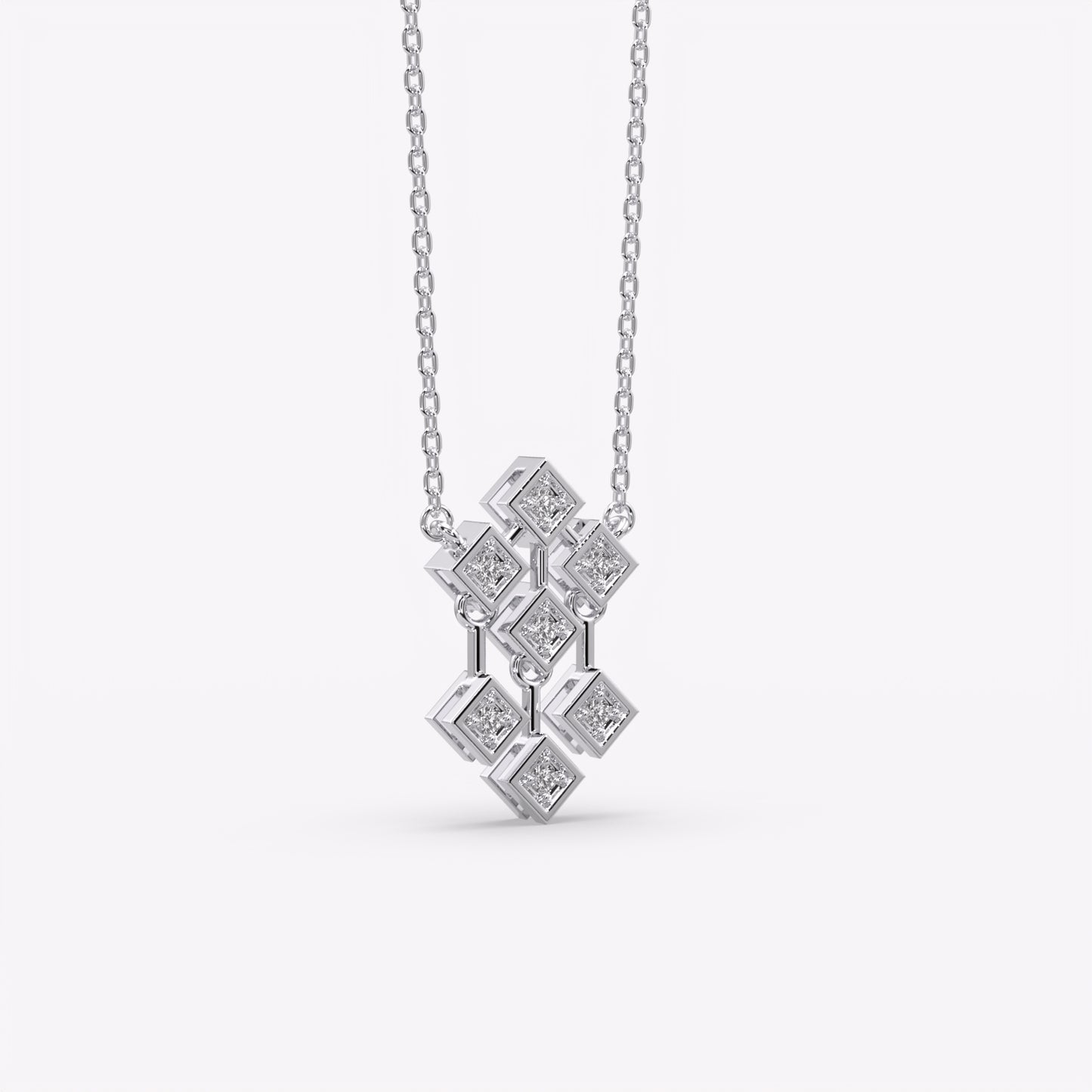 Silver Geometric Necklace