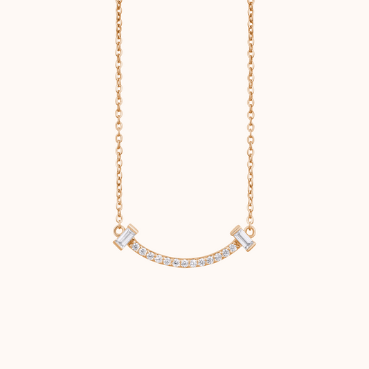 Curved Line of Sparkle Necklace