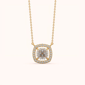 Halo Setting Silver Necklace - KYMEE
