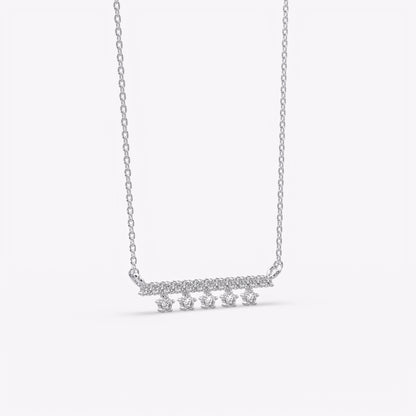 Silver Dangling Spark Necklace
