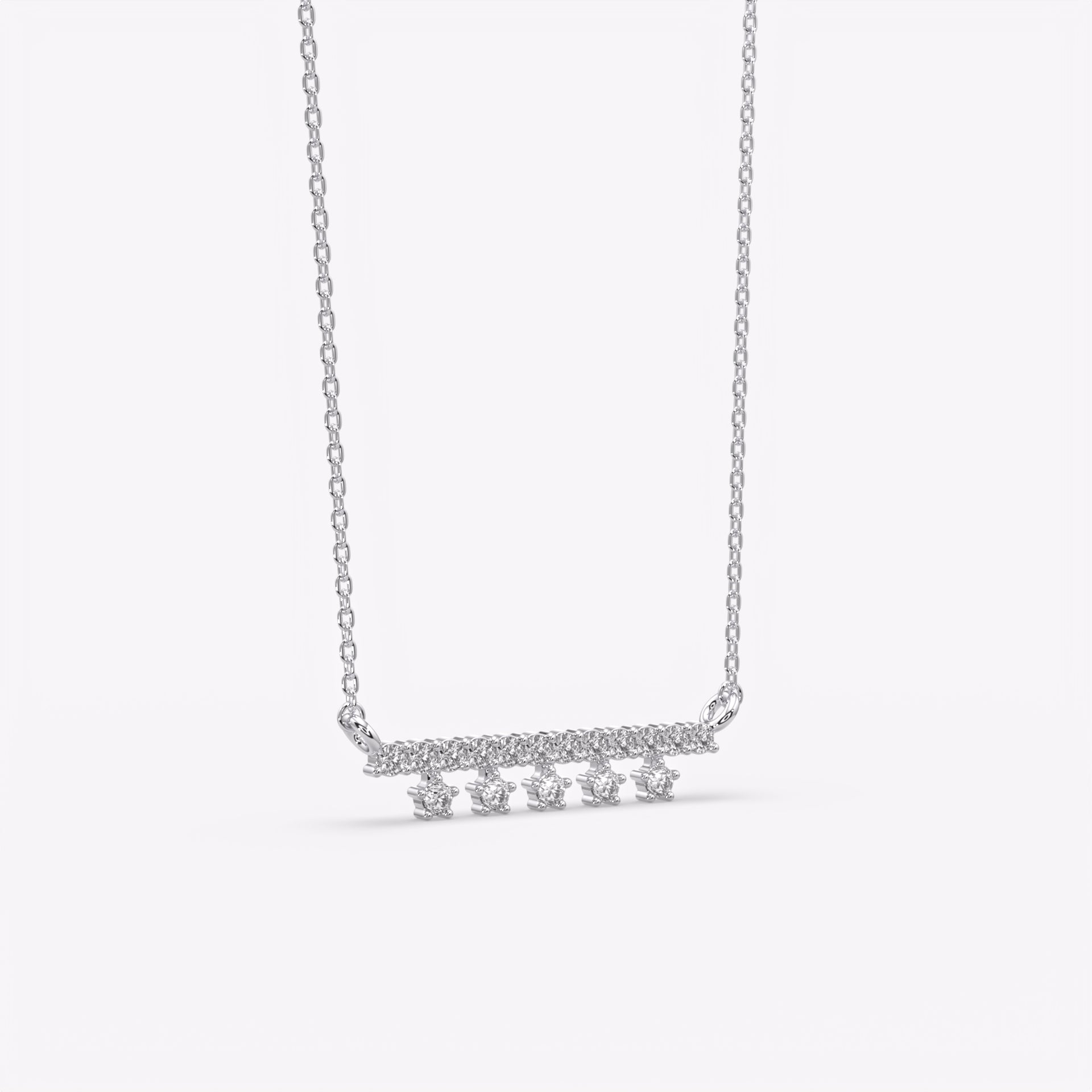 Silver Dangling Spark Necklace