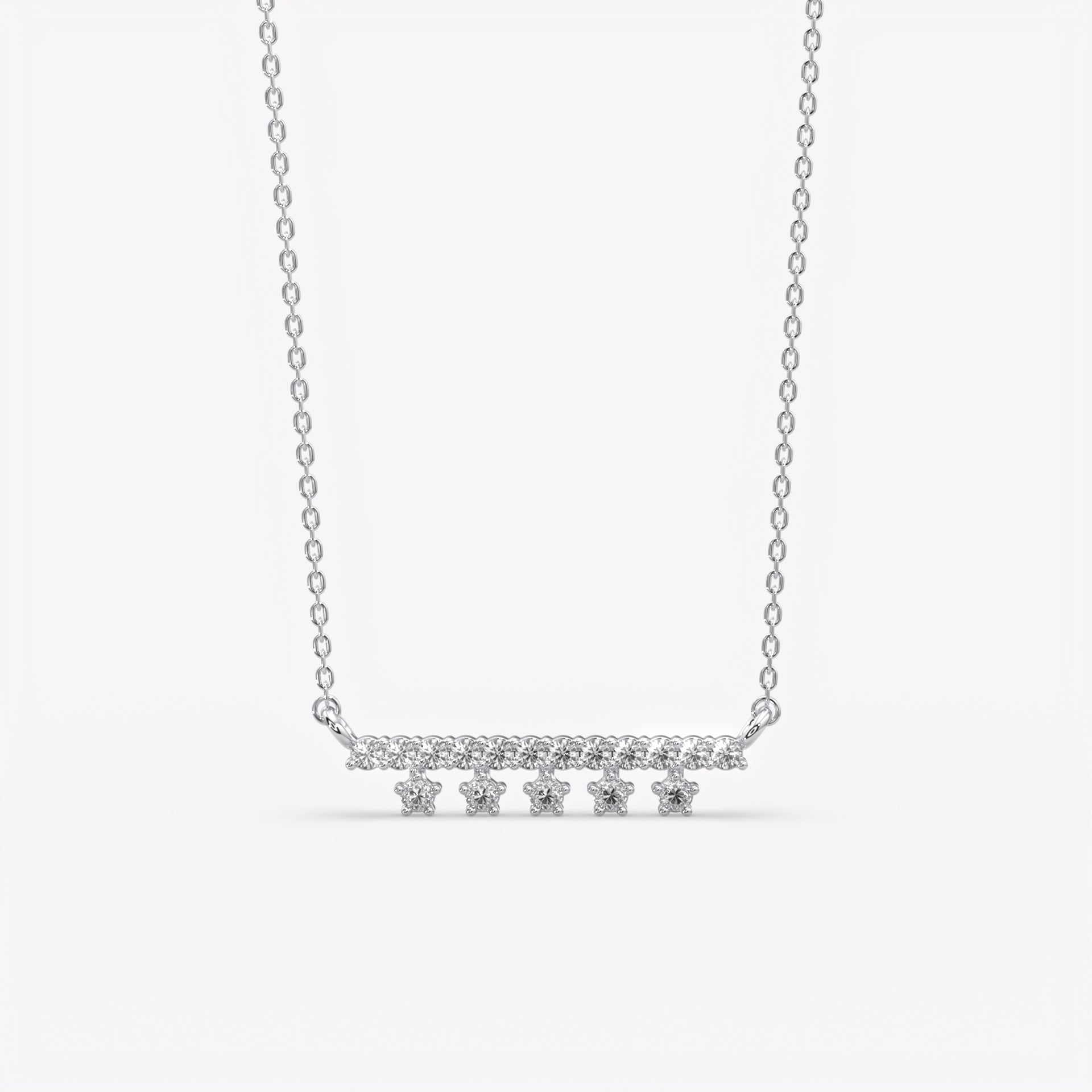 Silver Dangling Spark Necklace