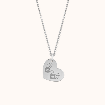 Trending Handprint Heart Necklace