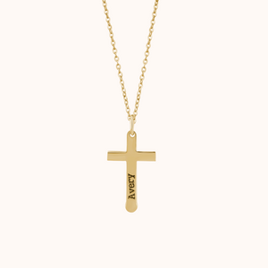 Cross Necklace with Engraving - KYMEE