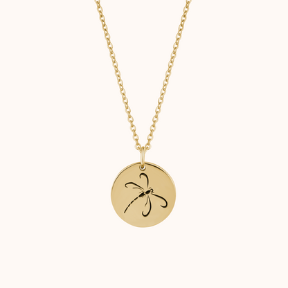 Graceful Dragonfly Print Necklace