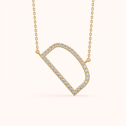 Diamond Set Letter Necklace