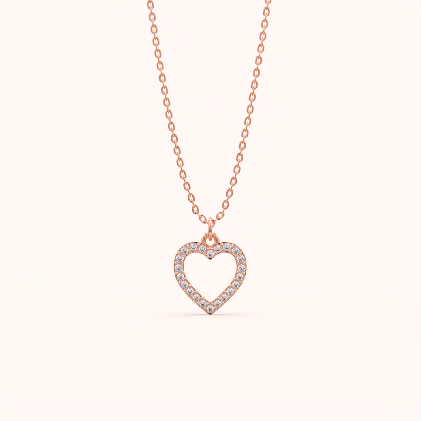 Diamond Setting Heart Pendant