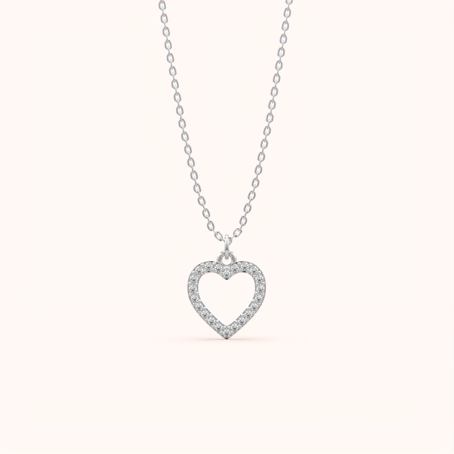 Diamond Setting Heart Pendant
