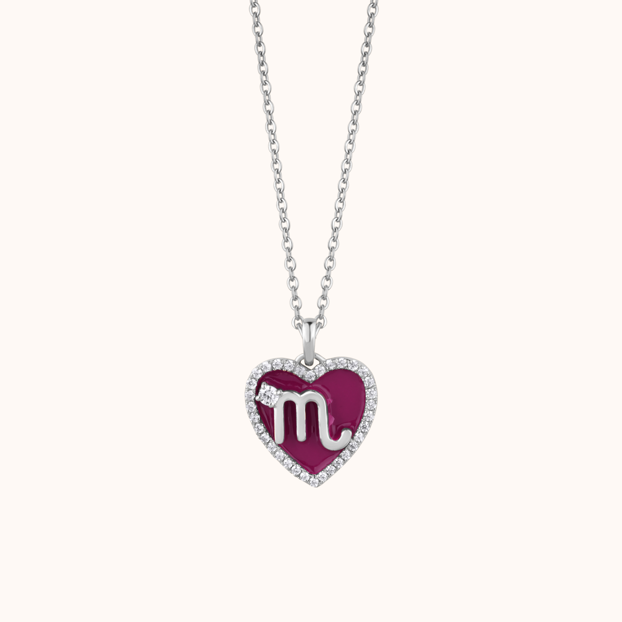 Custom Enamel Silver Necklace