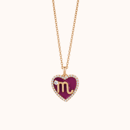 Custom Enamel Silver Necklace
