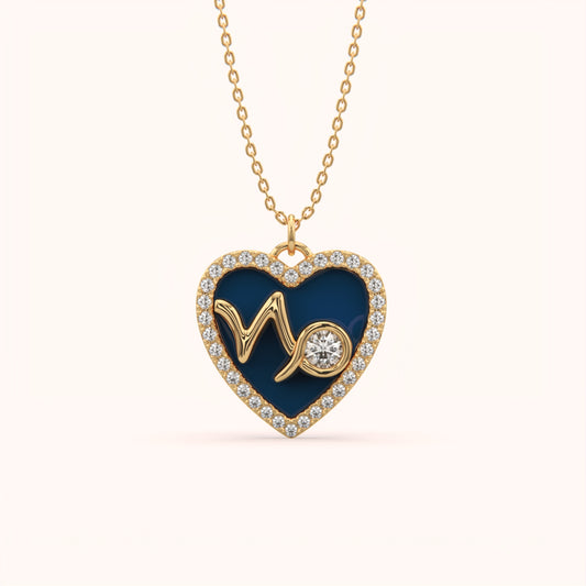 Wave Heart Necklace