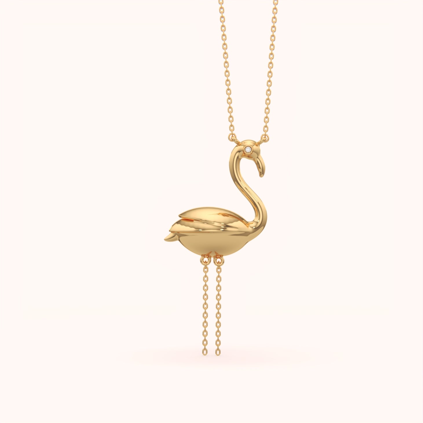 Stunning Flamingo Bird Pendant - KYMEE