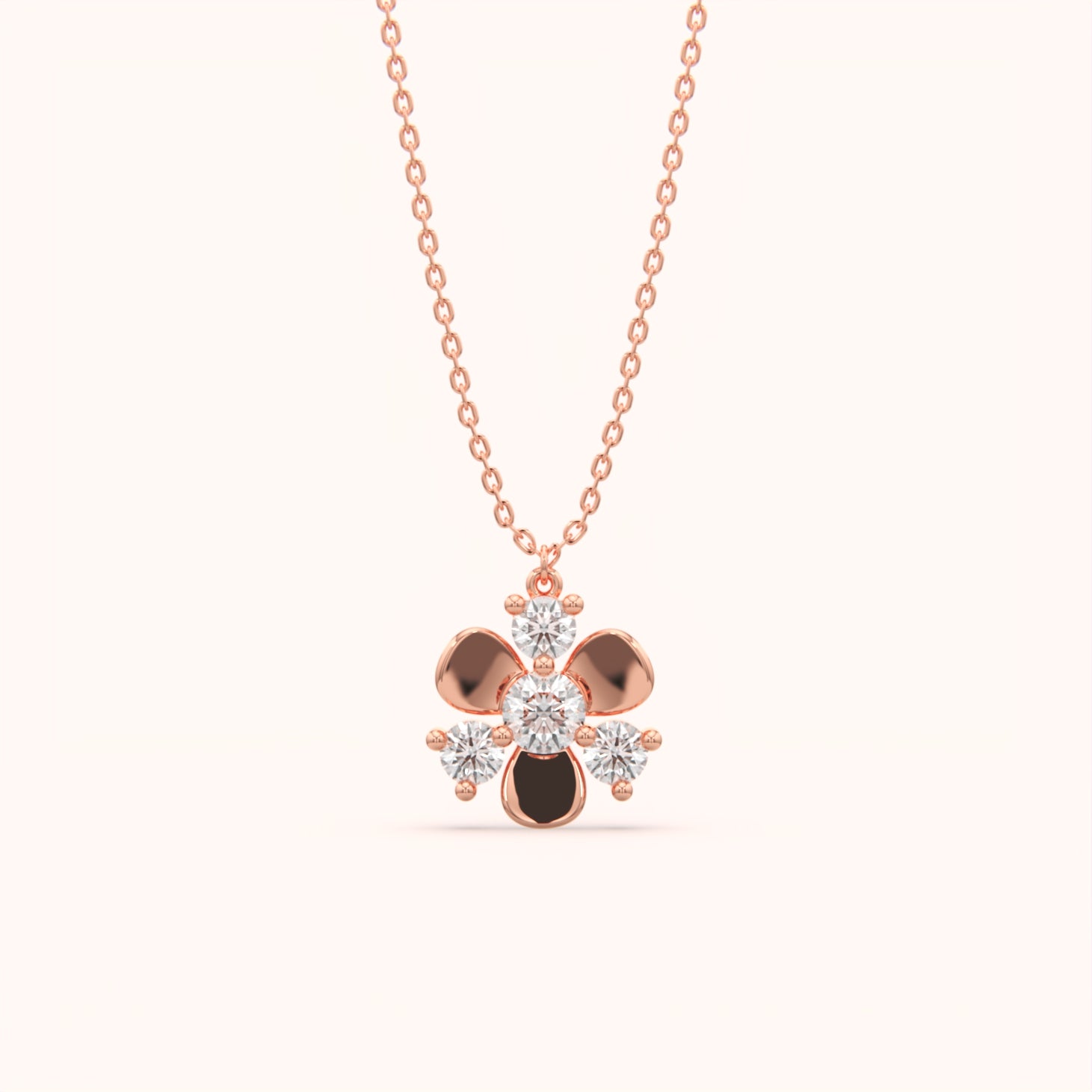 Diamond Setting Flower Pendant