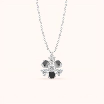 Diamond Setting Flower Pendant