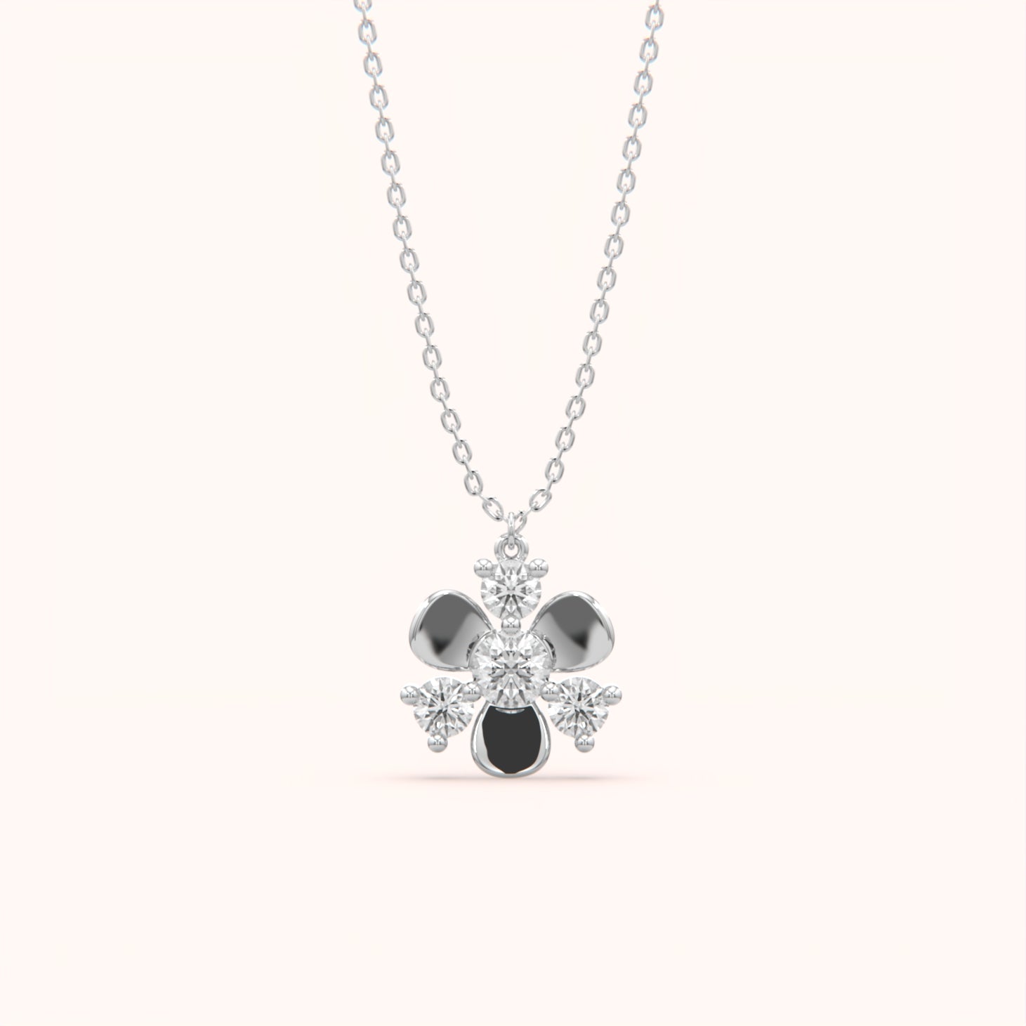 Diamond Setting Flower Pendant