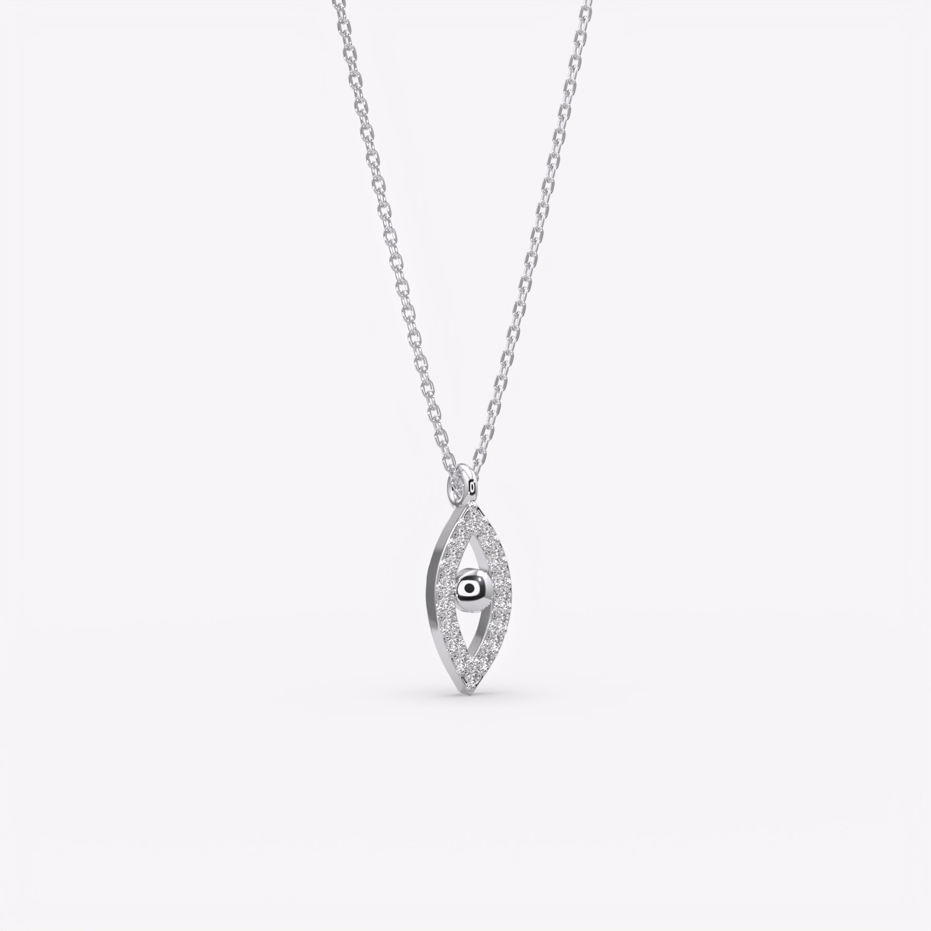 Shimmering Eye Silver Charm
