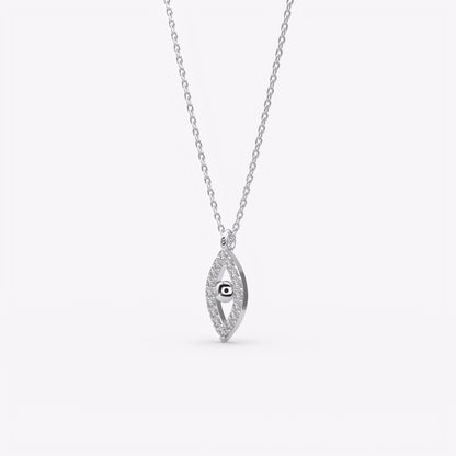 Shimmering Eye Silver Charm