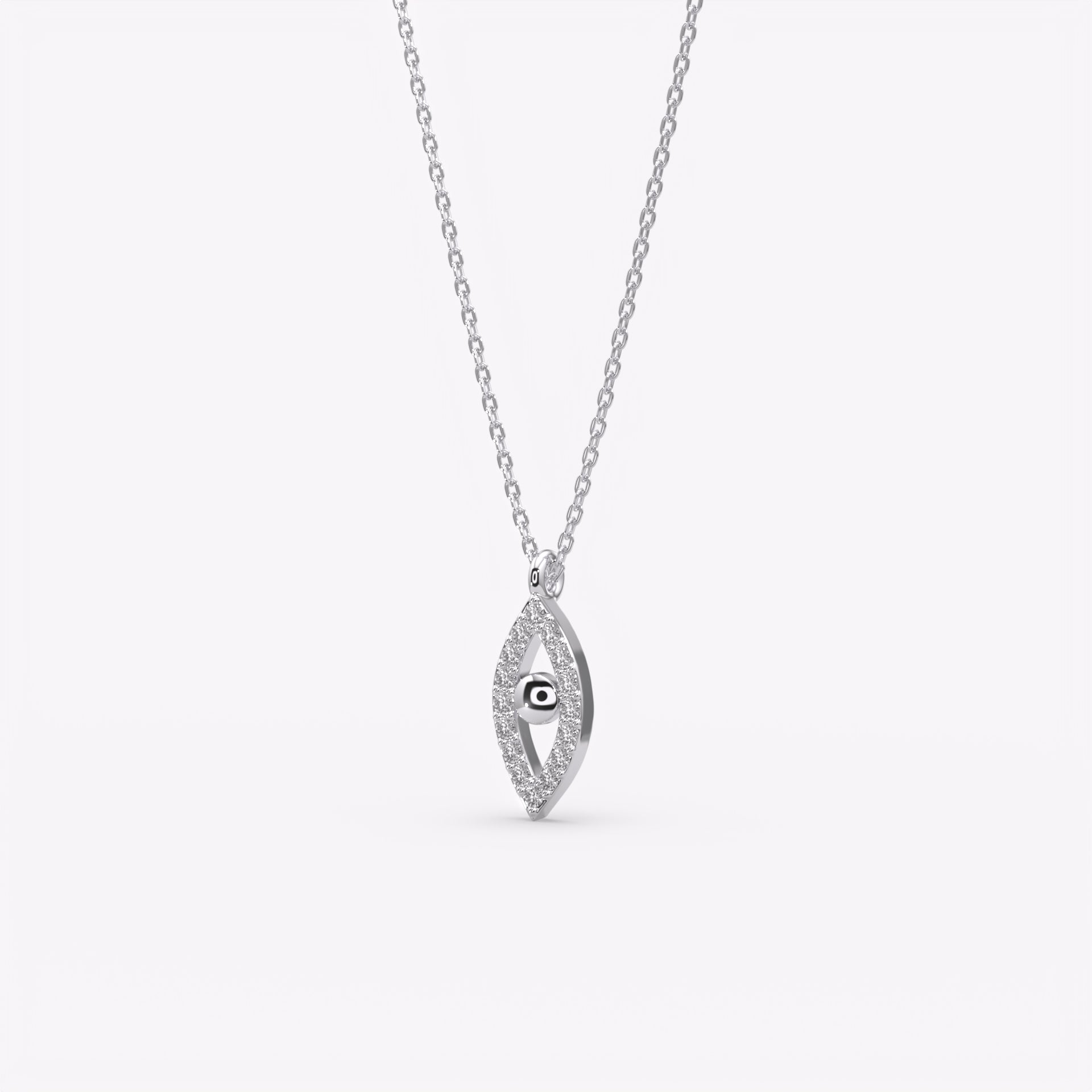 Shimmering Eye Silver Charm