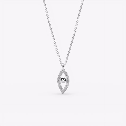 Shimmering Eye Silver Charm