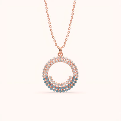 Circle Design Diamond Necklace