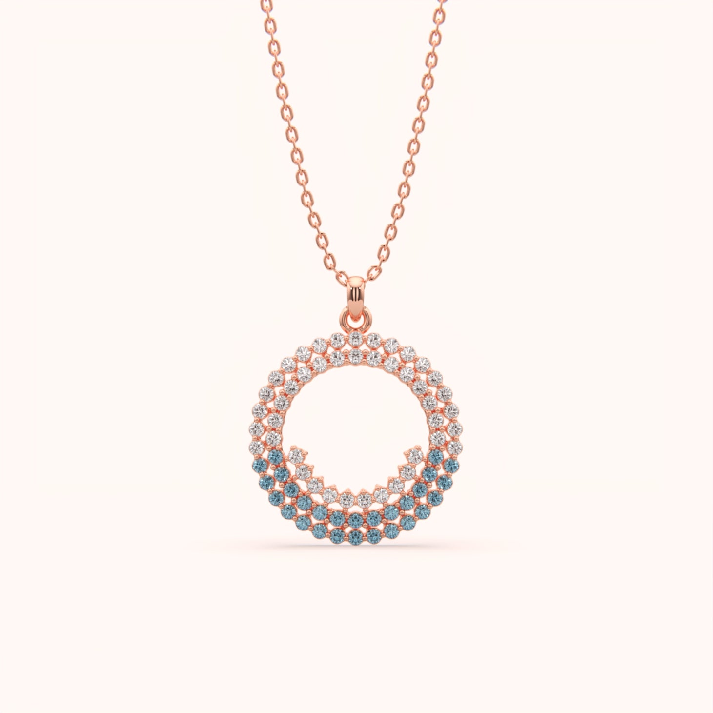 Circle Design Diamond Necklace
