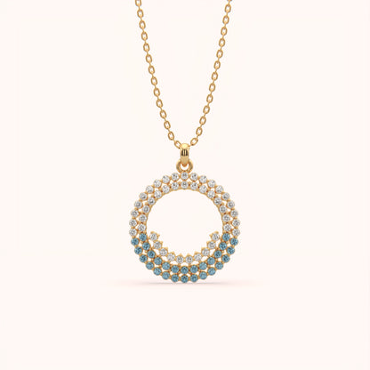 Circle Design Diamond Necklace