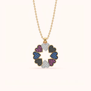 Colorful Diamond Floral Charm - KYMEE