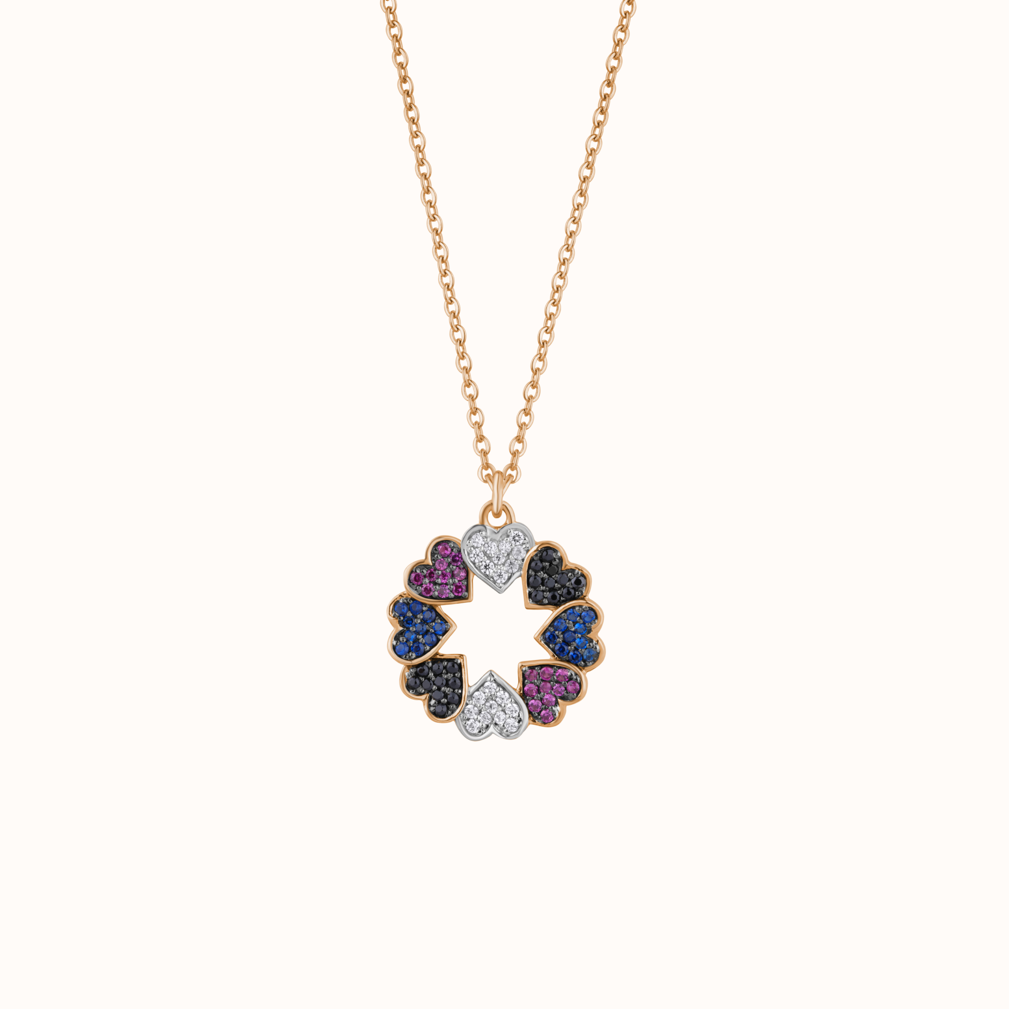 Colorful Diamond Floral Charm