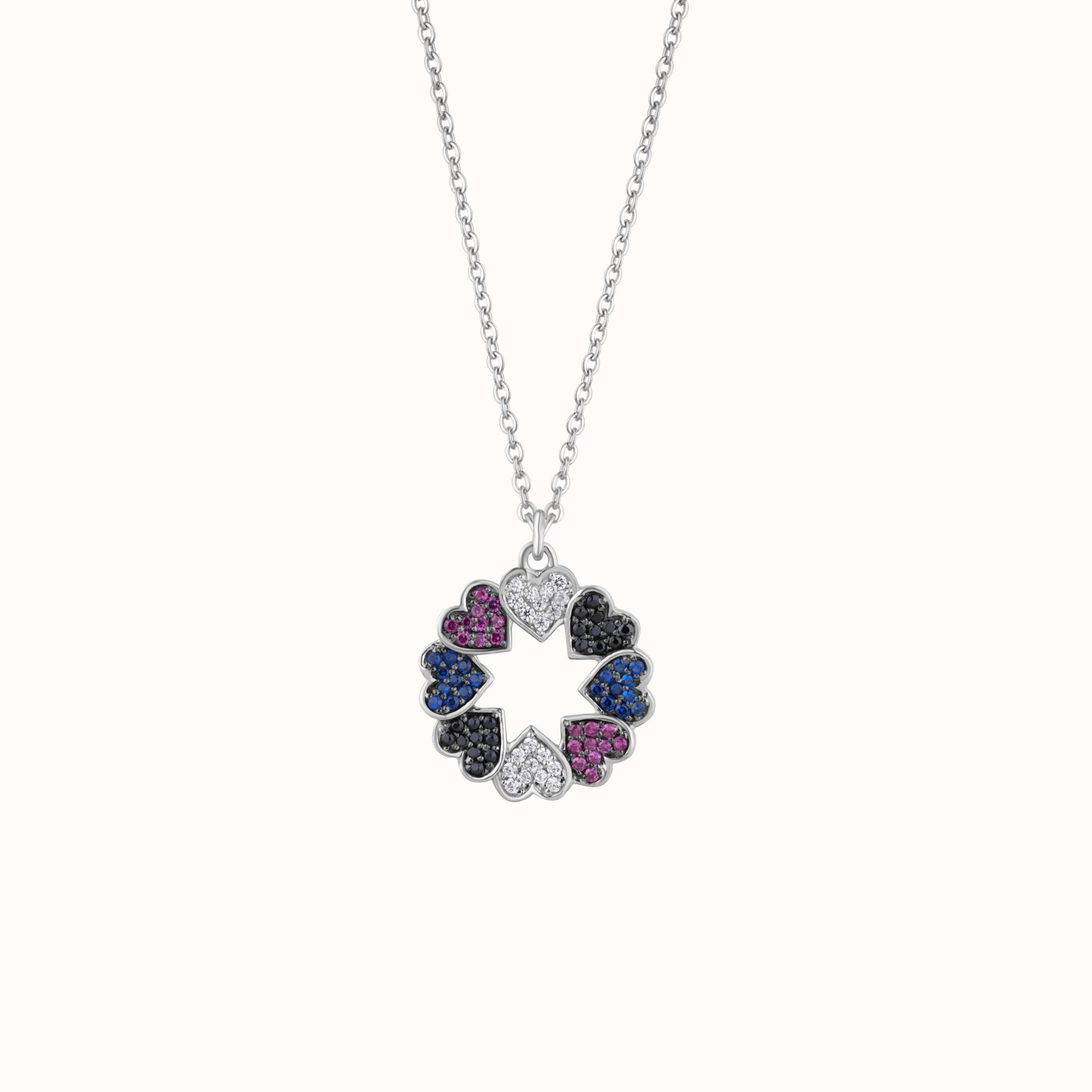 Colorful Diamond Floral Charm