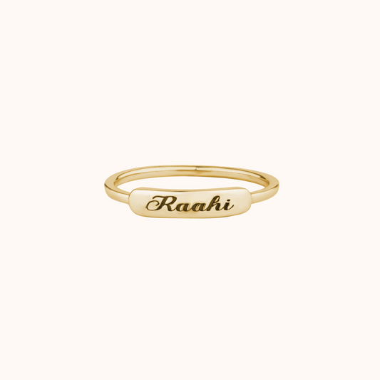 Custom Name Engraved Ring